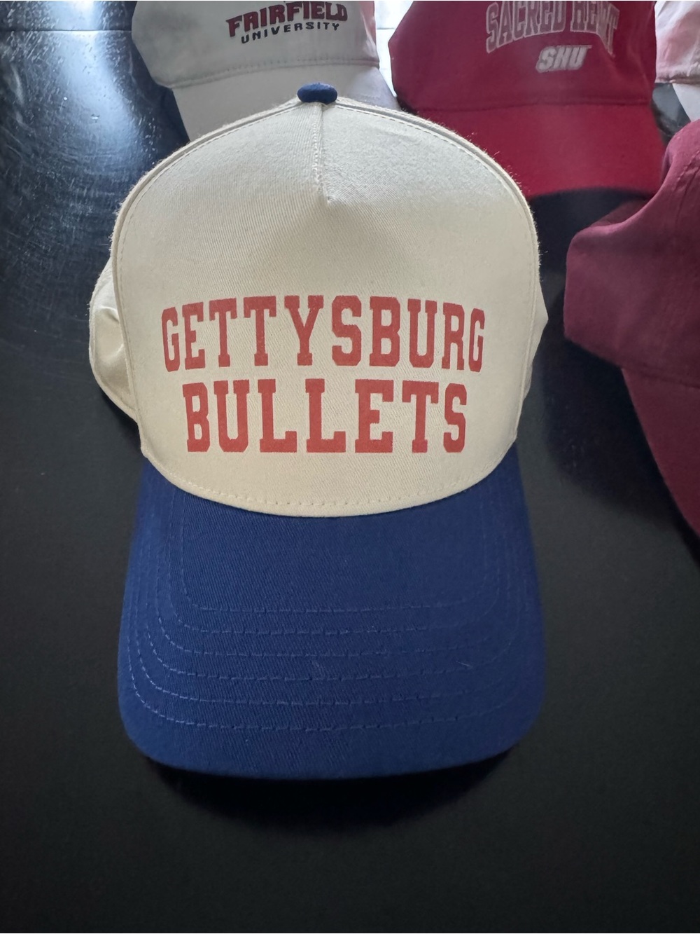 Gettysburg Bullets Baseball Cap - Cream and Blue